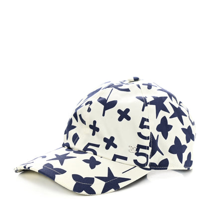 Chanel Cotton CC Cap Hat Navy White 1 of 8