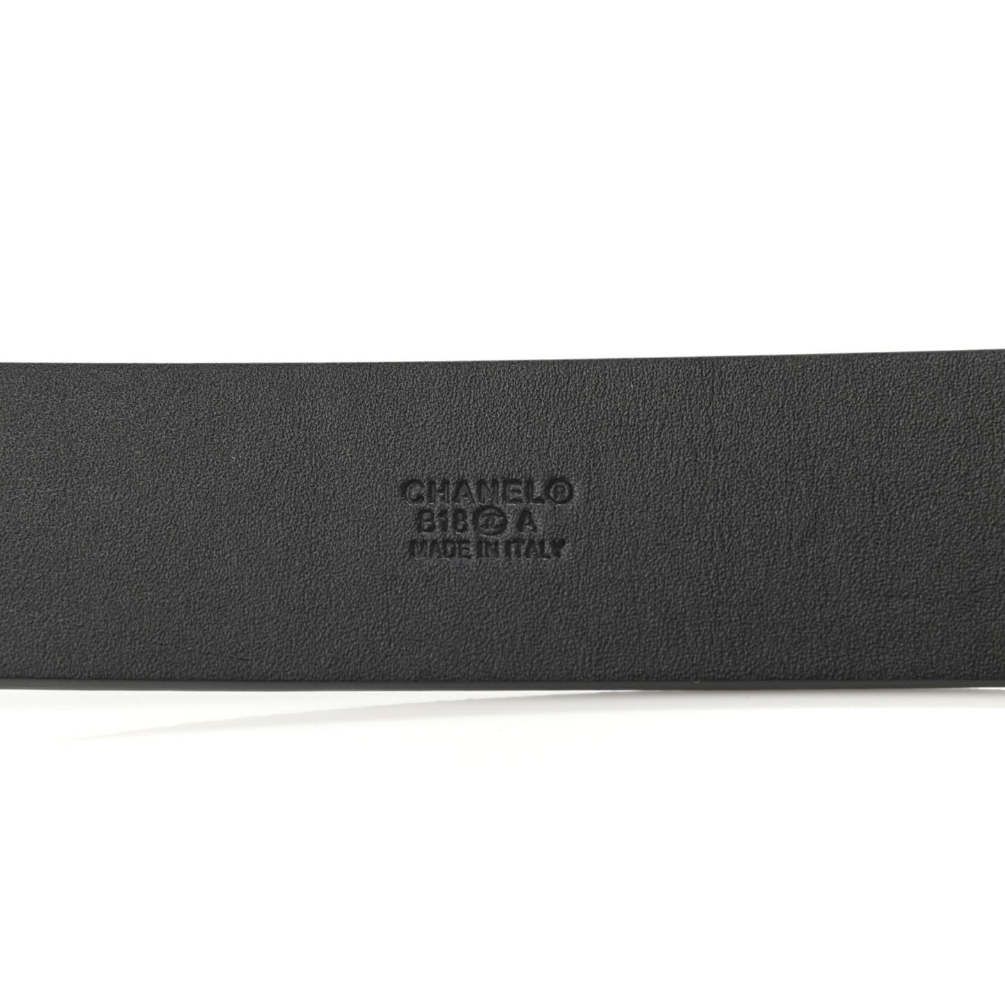 Glazed Calfskin CC Belt 85 34 Black