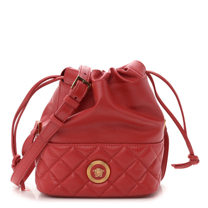 Versace Nappa Quilted Medusa Bucket Bag Red 1 of 11