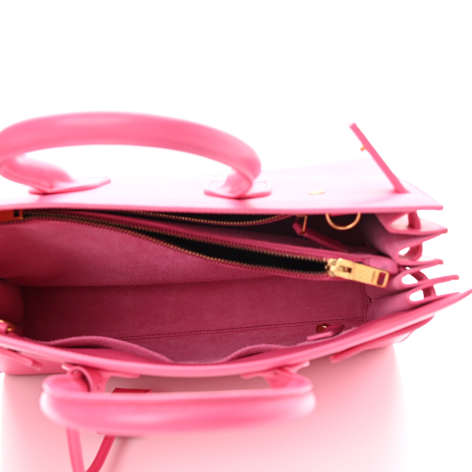 Saint Laurent Calfskin Small Sac De Jour Bubblegum 6 of 13