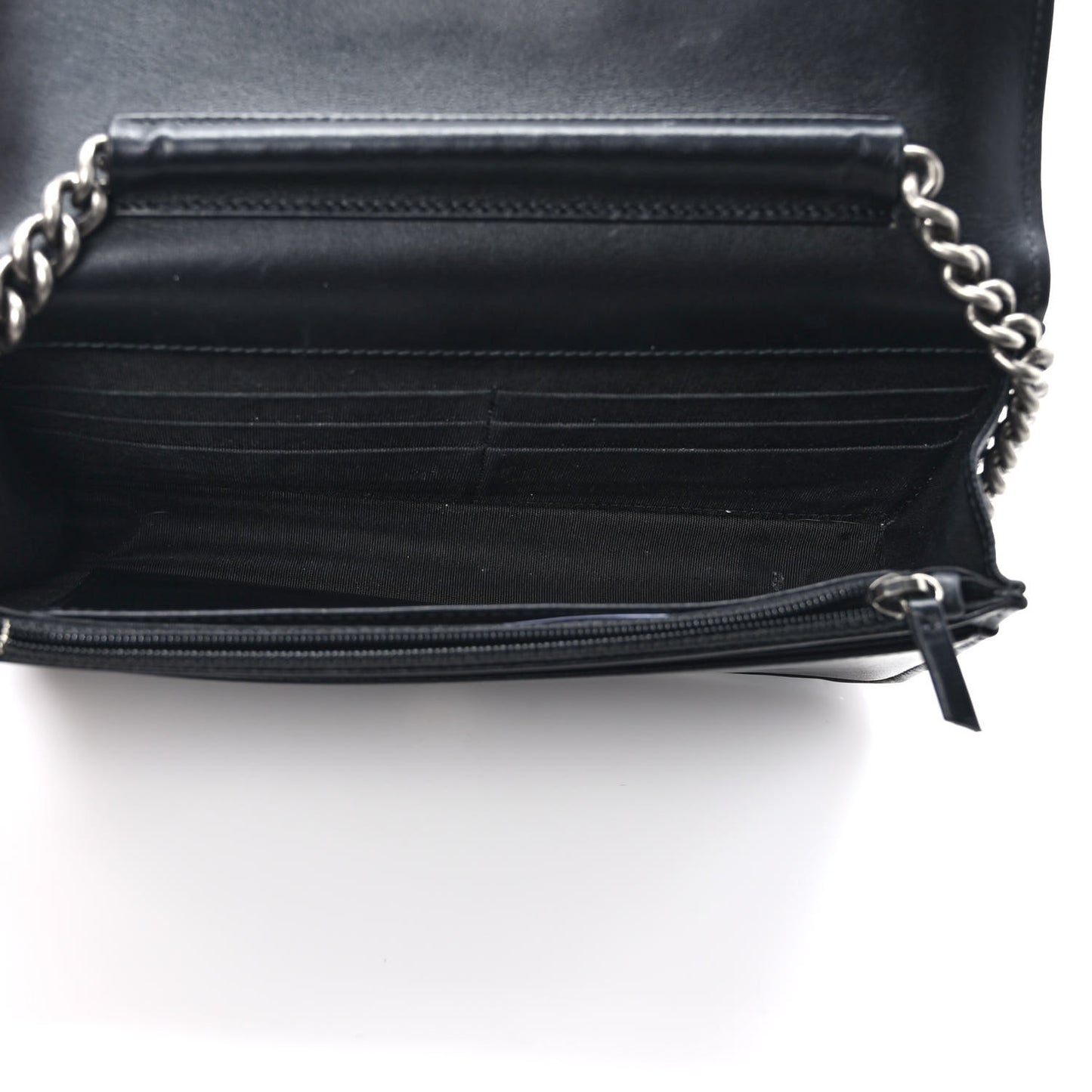 Caviar Quilted Boy Wallet On Chain WOC Black