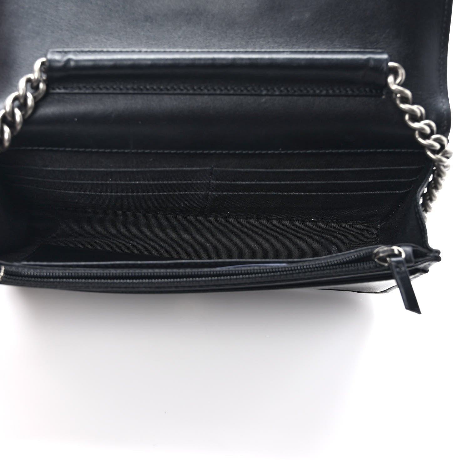 Chanel Caviar Quilted Boy Wallet On Chain WOC Black 7 of 12