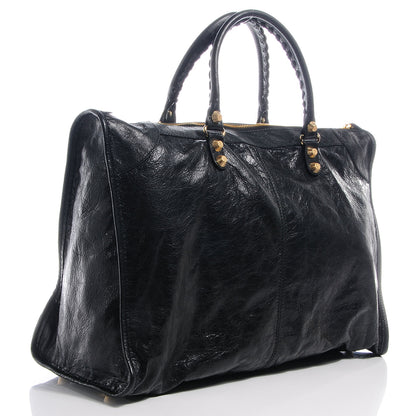 Balenciaga Agneau Giant 12 Gold Hardware Weekender Black 3 of 9