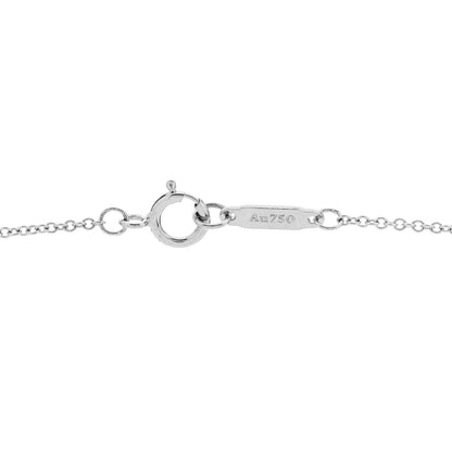 Tiffany 18K White Gold Diamond Medium Heart Key Pendant Necklace 6 of 7
