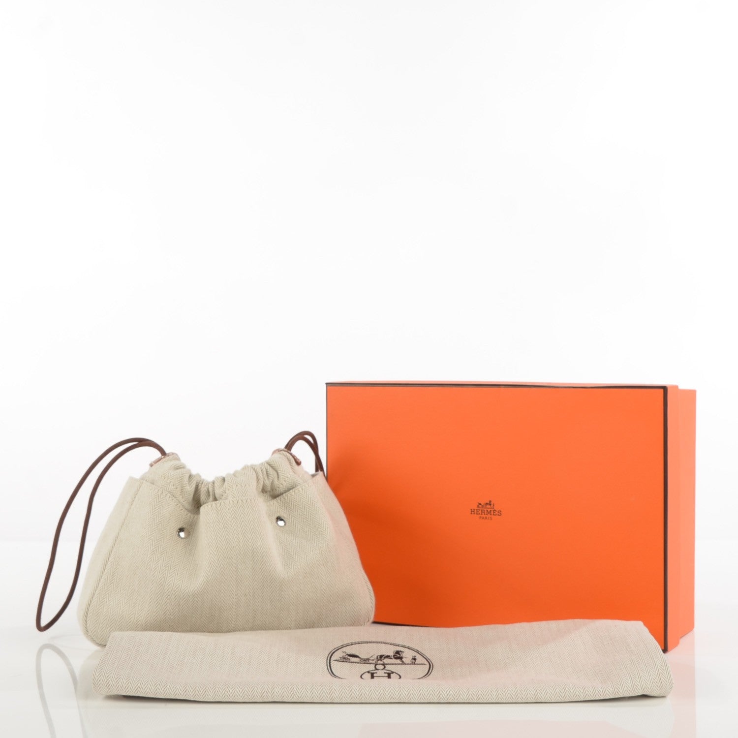 Hermes Canvas Barenia Fourbi 20 PM Pouch Naturel Fauve 2 of 10