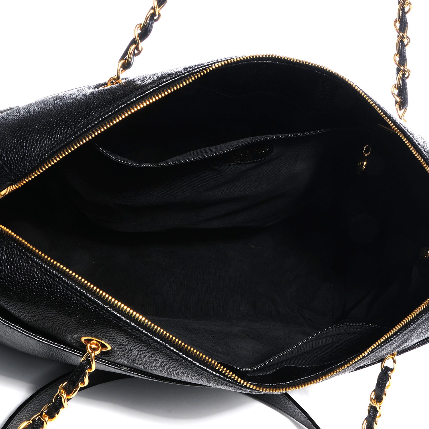 Chanel Caviar Large CC Shoulder Bag Black 5 of 7