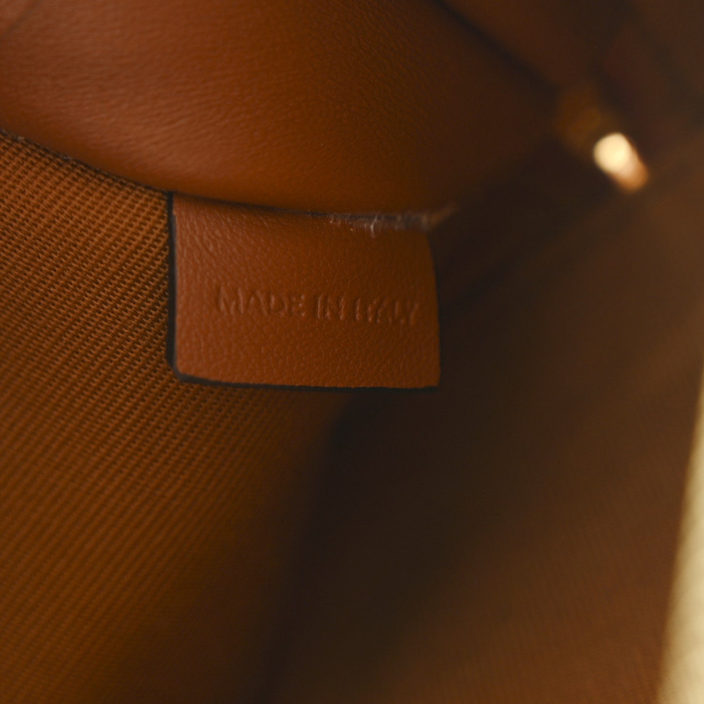Triomphe Canvas Lambskin Clutch On Chain Tan