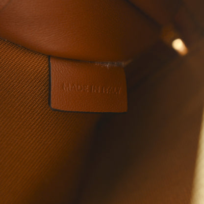 Celine Triomphe Canvas Lambskin Clutch On Chain Tan 6 of 10