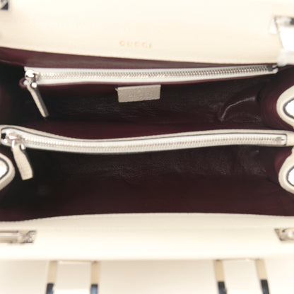 Gucci Grainy Calfskin Small Zumi Top Handle Bag Mystic White 4 of 9