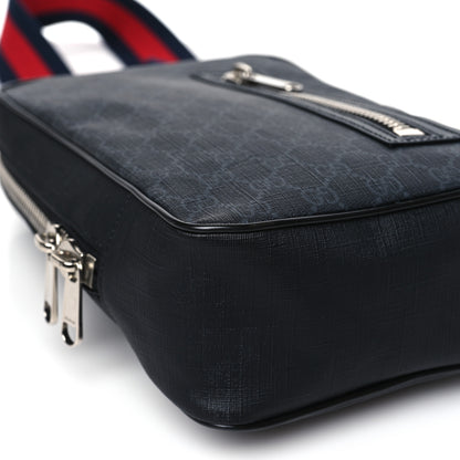 Gucci GG Supreme Monogram Web Belt Bag Black Grey 7 of 8