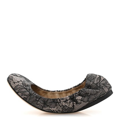 Valentino Garavani Lace Ballerina Flats 40 Black 1 of 10