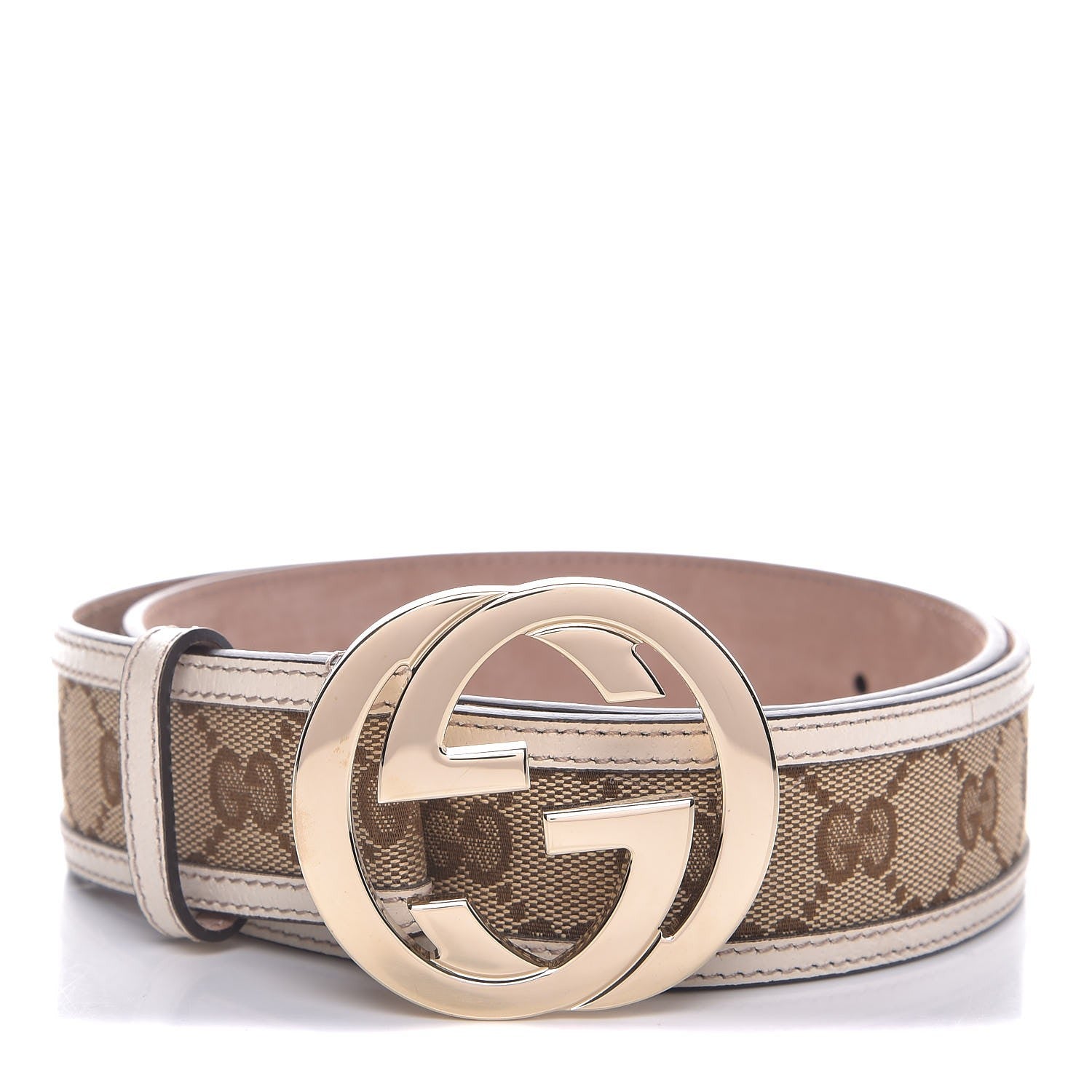Gucci Monogram Interlocking G Belt 85 34 Off White 1 of 6