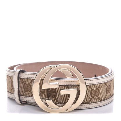 Gucci Monogram Interlocking G Belt 85 34 Off White 1 of 6