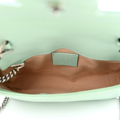 Gucci Calfskin Matelasse Super Mini GG Marmont Shoulder Bag Water Green 5 of 10