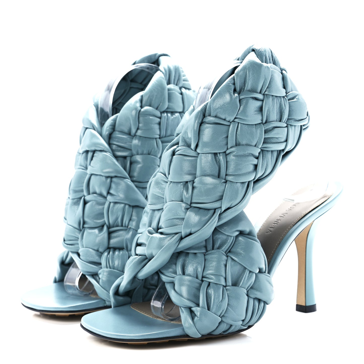 Shiny Nappa Intrecciato The Board Sandals 38 Linoleum