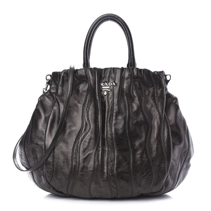 Prada Nappa Stripes Tote Black 1 of 8
