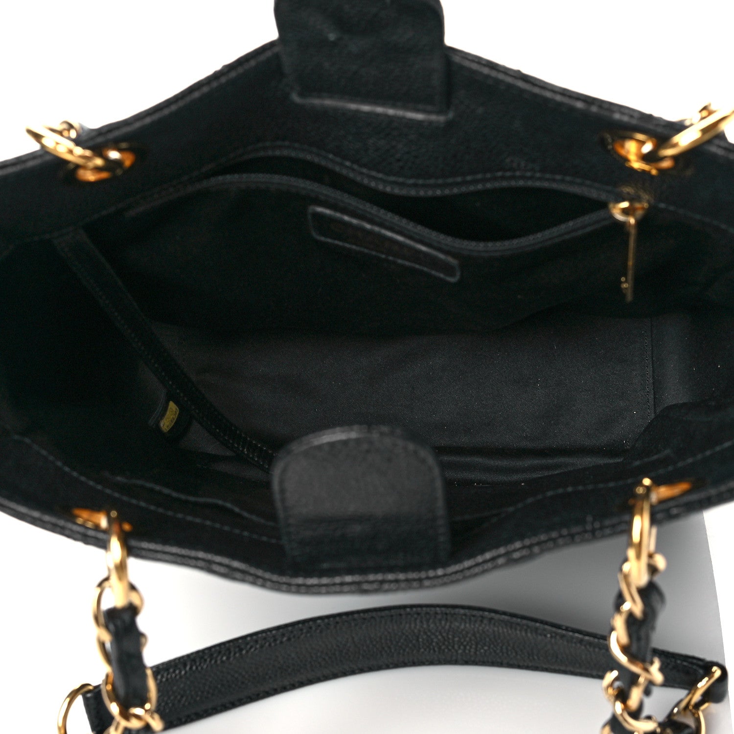 Chanel Caviar Quilted Petit Shopping Tote PST Black 4 of 10