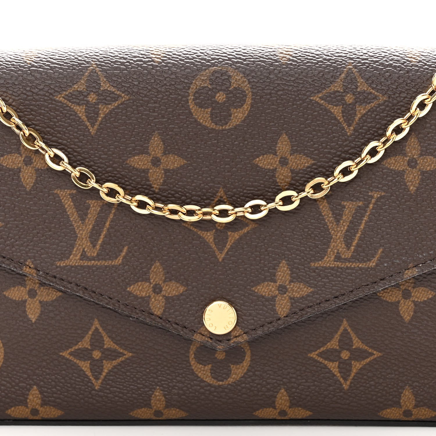 Louis Vuitton Monogram Pochette Felicie Chain Wallet Fuchsia 7 of 9