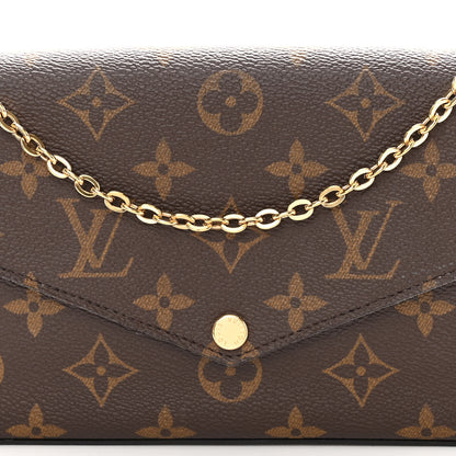 Louis Vuitton Monogram Pochette Felicie Chain Wallet Fuchsia 7 of 9