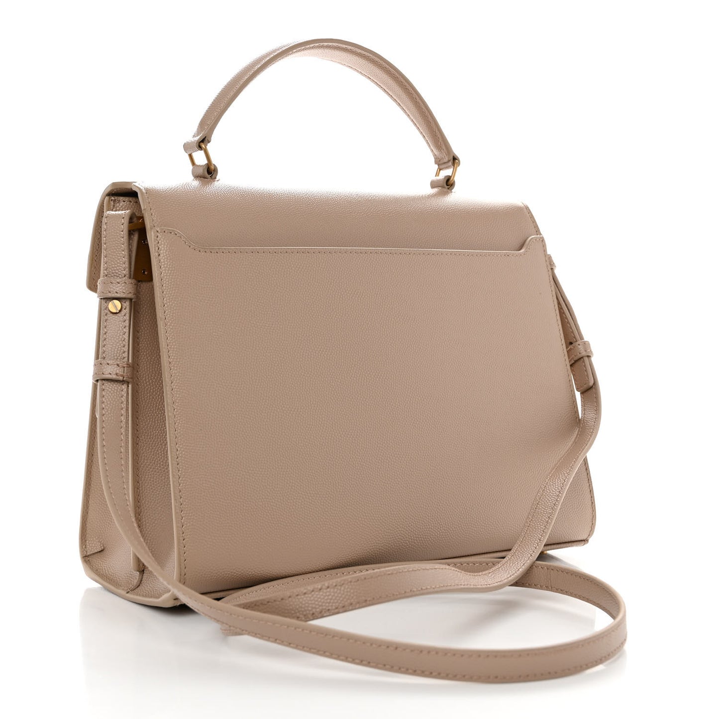 Grain de Poudre Medium Classic Monogram Cassandra Top Handle Dark Beige
