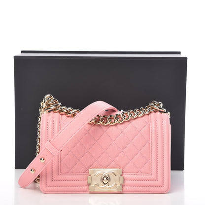 Chanel Caviar Quilted Small Boy Flap Pink 11 of 11