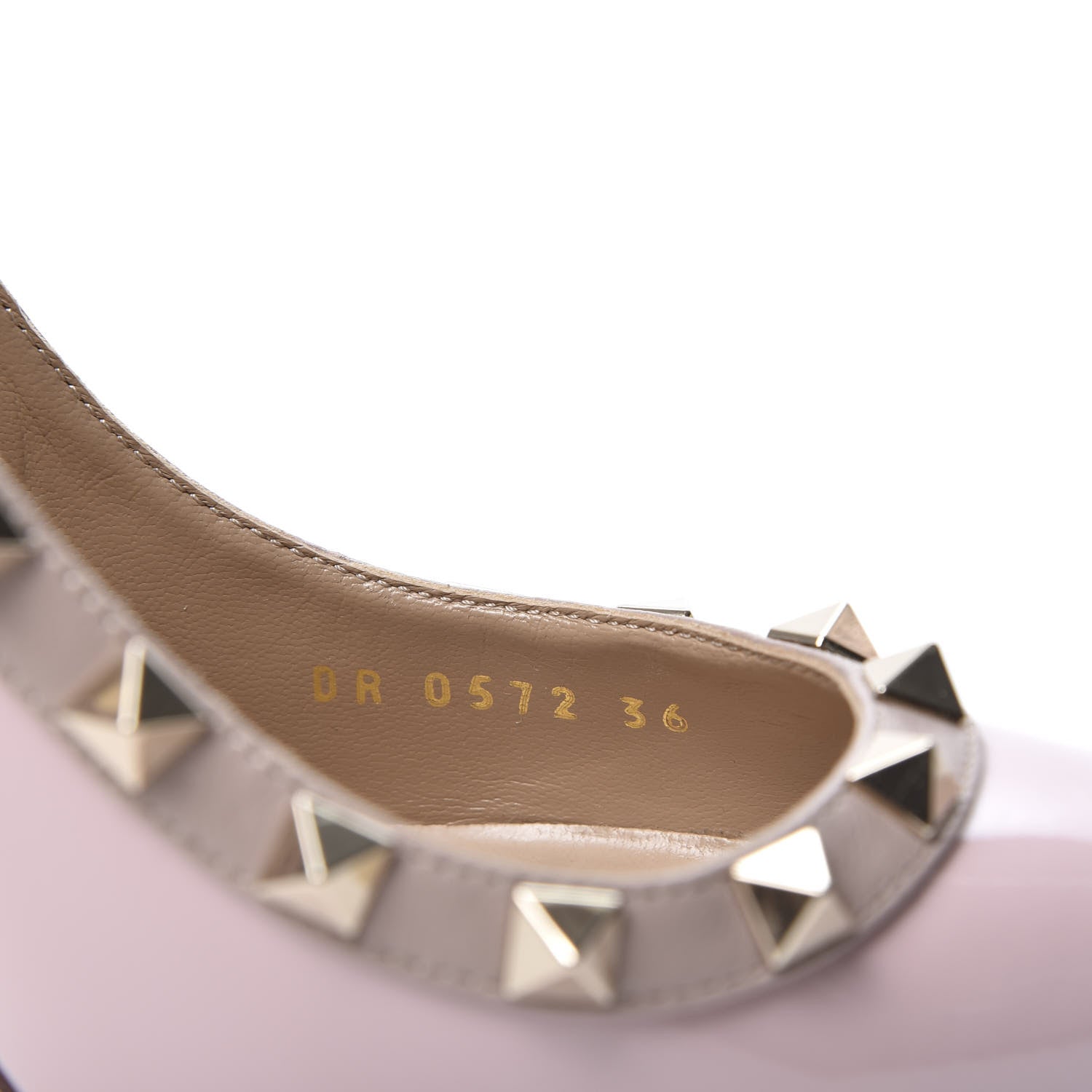 Valentino Garavani Patent Rockstud 100mm Pumps 36 Water Rose Poudre 7 of 9