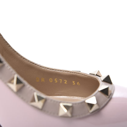 Valentino Garavani Patent Rockstud 100mm Pumps 36 Water Rose Poudre 7 of 9