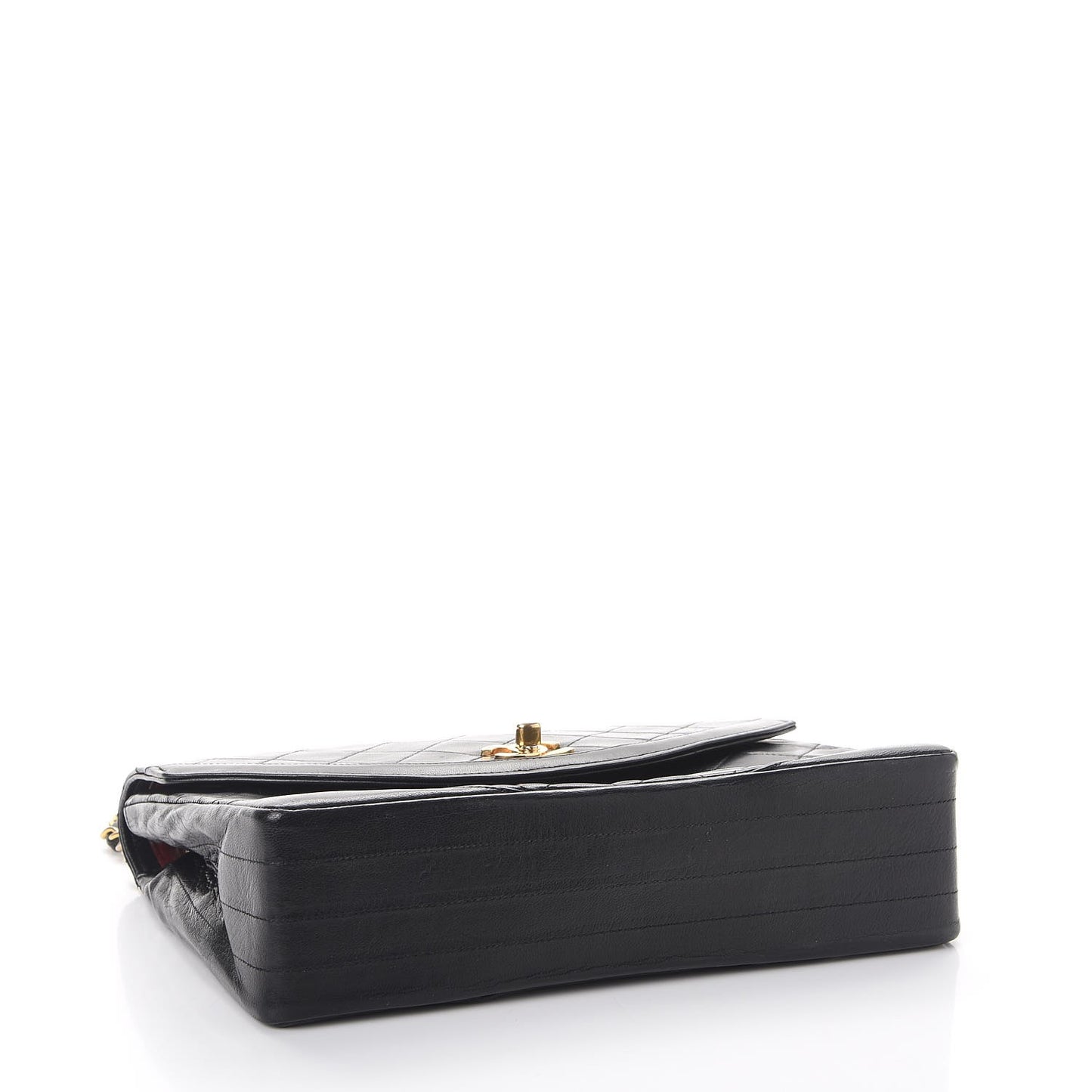 Lambskin Quilted Medium Single Flap Black