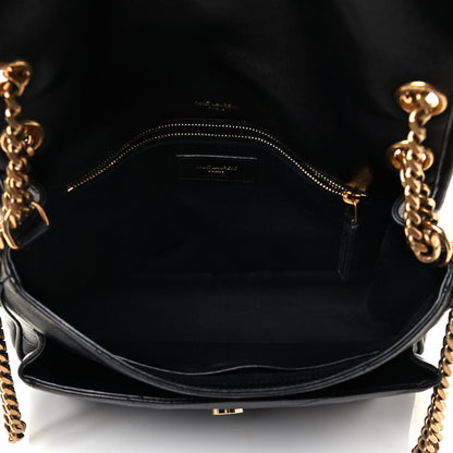 Saint Laurent Lambskin Matelasse Monogram Medium Niki Chain Satchel Black 7 of 8