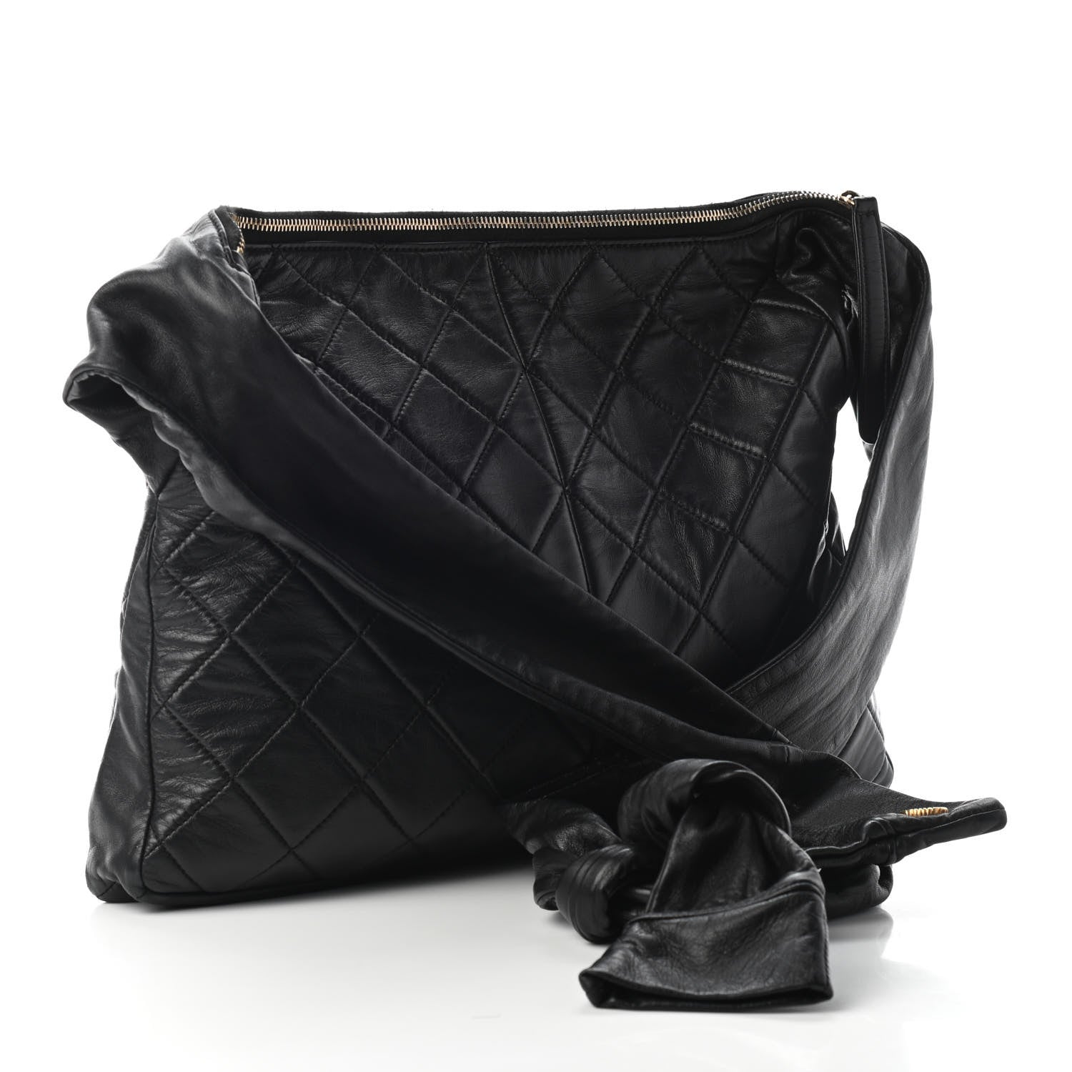 Chanel Lambskin Quilted Girl Bag Black 3 of 9