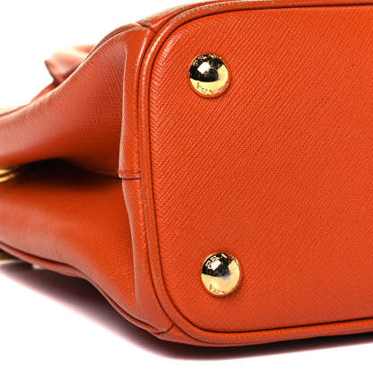 Prada Saffiano Lux Medium Double Zip Tote Papaya 7 of 8