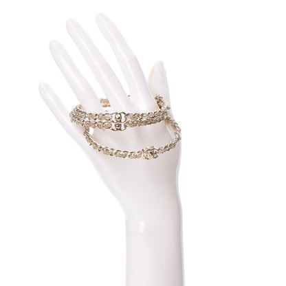 Chanel Chain CC Bangle Bracelets Set of 3 Gold M 2 of 5