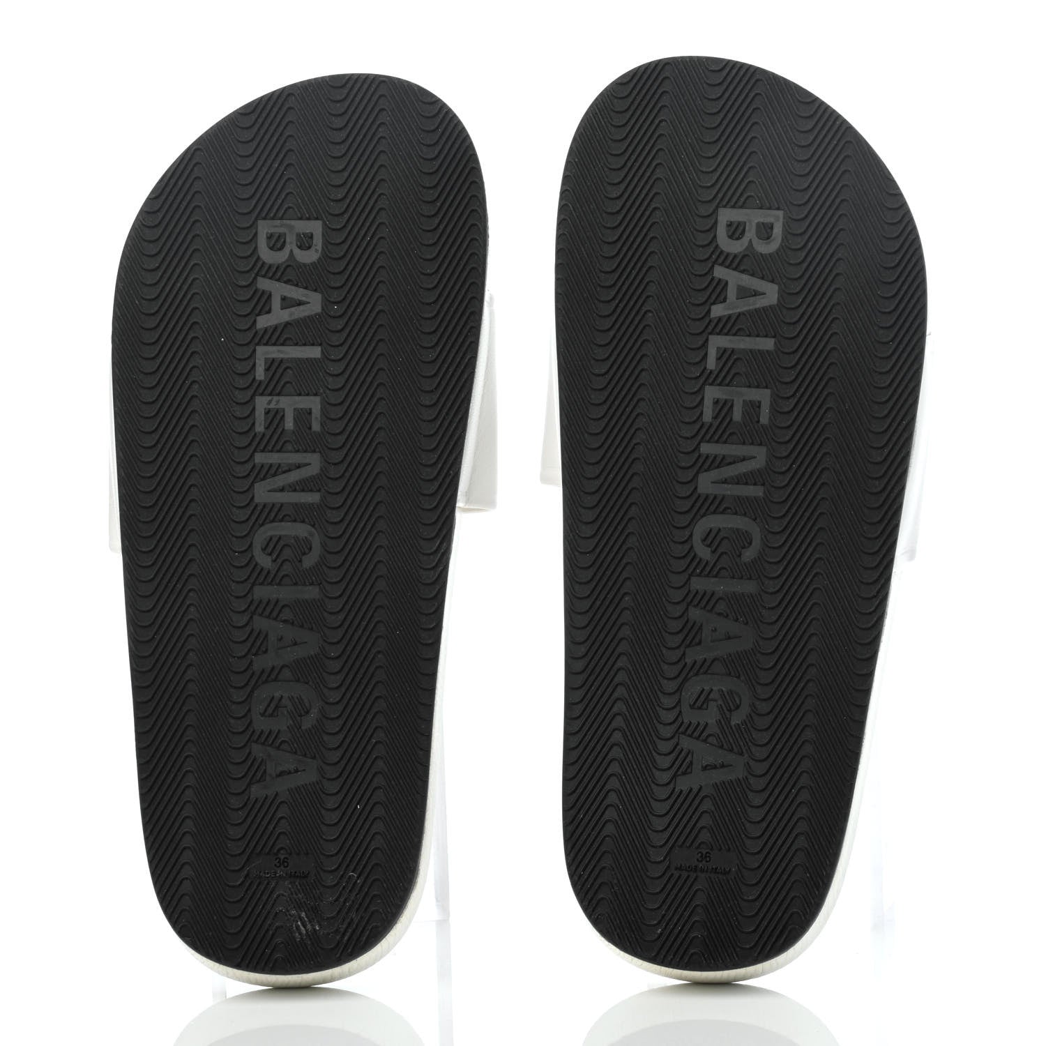Balenciaga Nappa Logo Womens Pool Slide Sandals 36 White 4 of 4