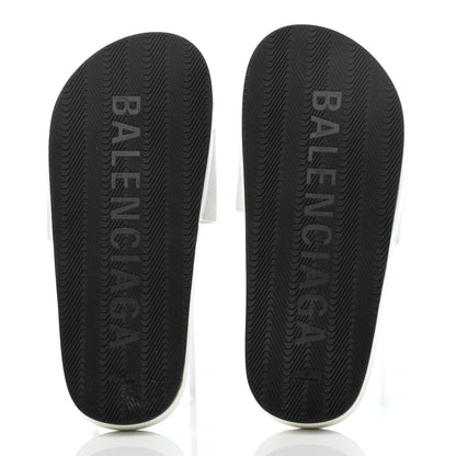Balenciaga Nappa Logo Womens Pool Slide Sandals 36 White 4 of 4