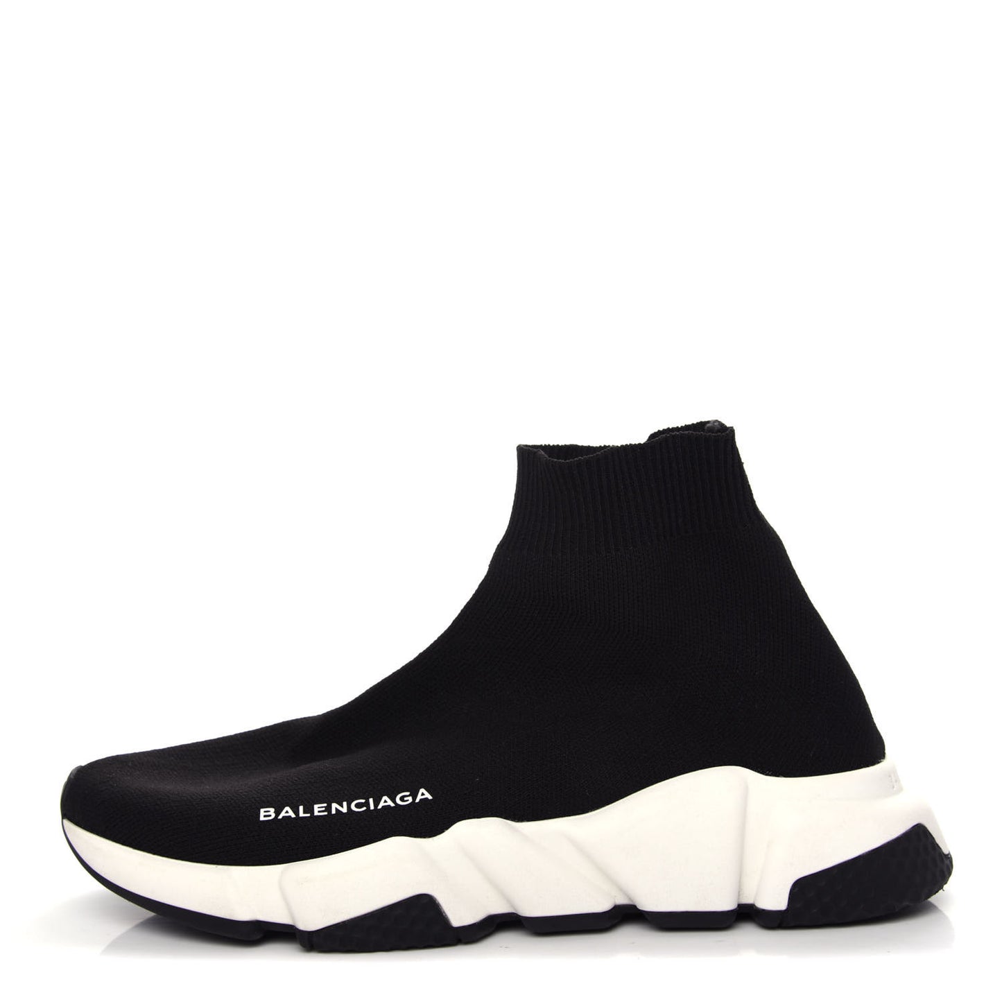 Neoprene Knit Womens Speed Sneakers 38 Black White