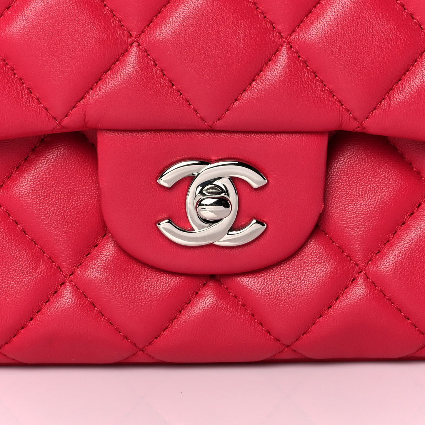 Lambskin Quilted Jumbo Chanel 3 Flap Dark Pink