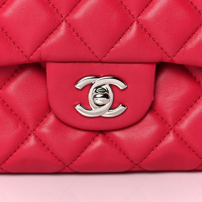 Chanel Lambskin Quilted Jumbo Chanel 3 Flap Dark Pink 9 of 9
