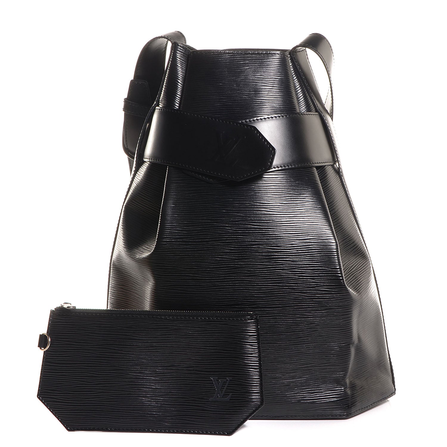 Louis Vuitton Epi Sac D'Epaule GM Black 8 of 8