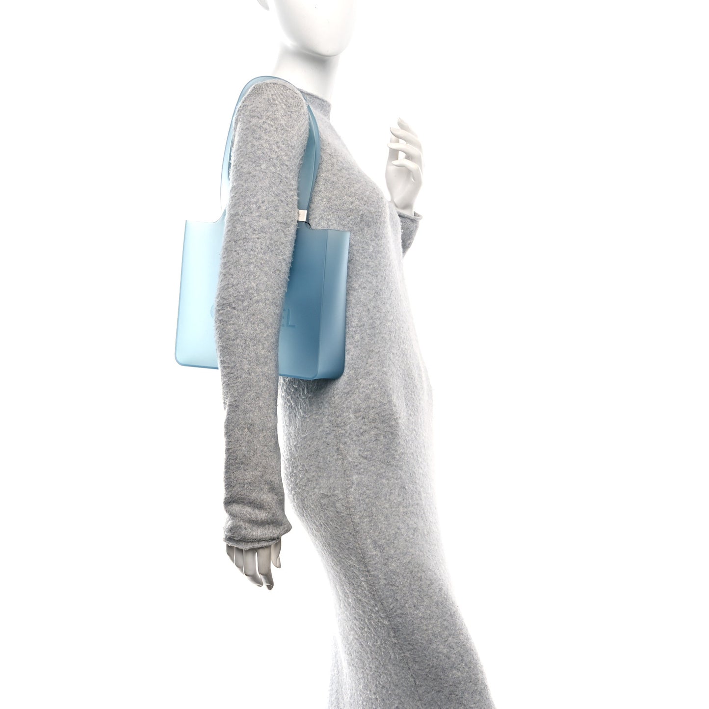 Jelly Rubber Tote Blue