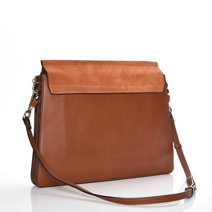 Chloe Suede Calfskin Medium Faye Shoulder Bag Tobacco 3 of 8