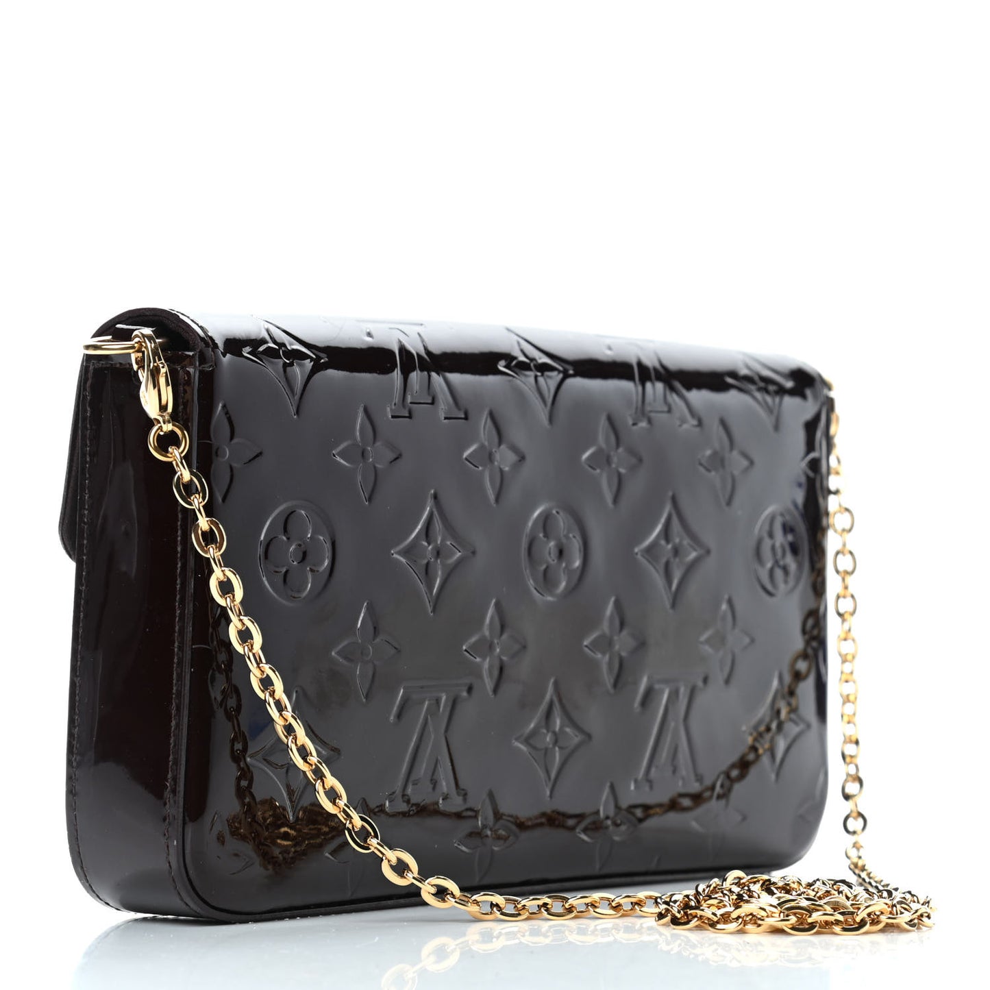 Vernis Pochette Felicie Chain Wallet Amarante