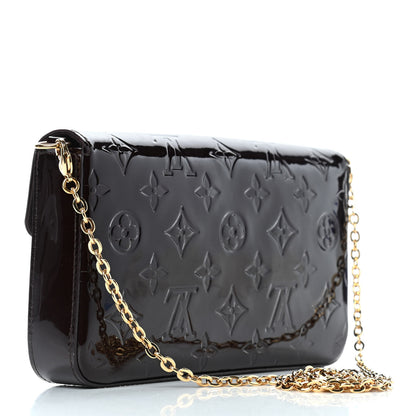 Louis Vuitton Vernis Pochette Felicie Chain Wallet Amarante 4 of 13