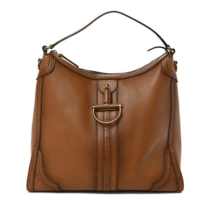 Gucci Calfskin Duilio Brogue Hobo Honey 1 of 12