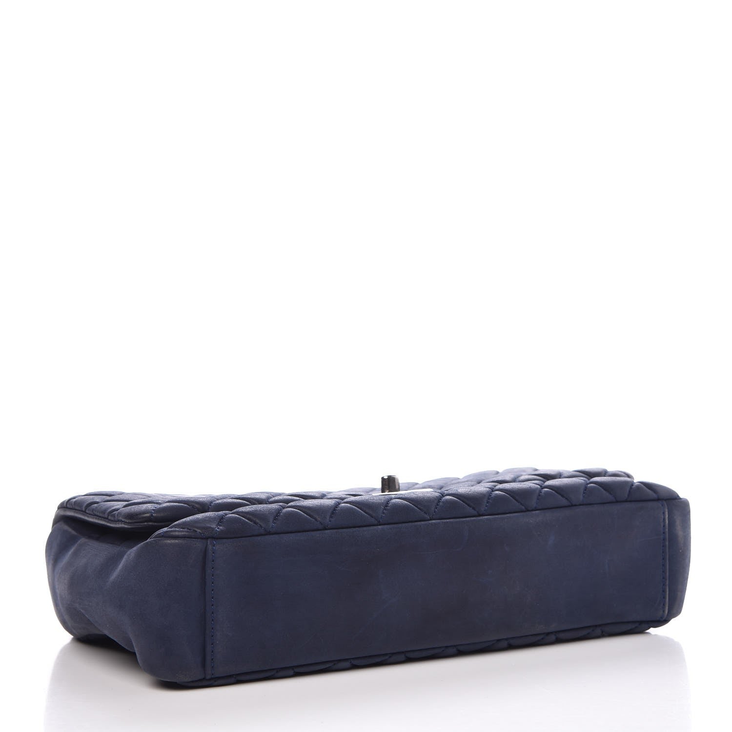 Chanel Iridescent Calfskin Quilted Large New Bubble Flap Navy 4 of 10