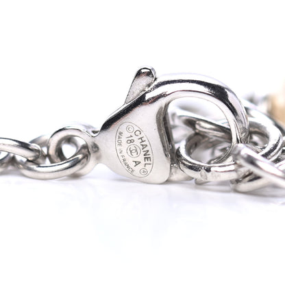 Chanel Crystal CC Anchor Necklace Grey Silver 5 of 5