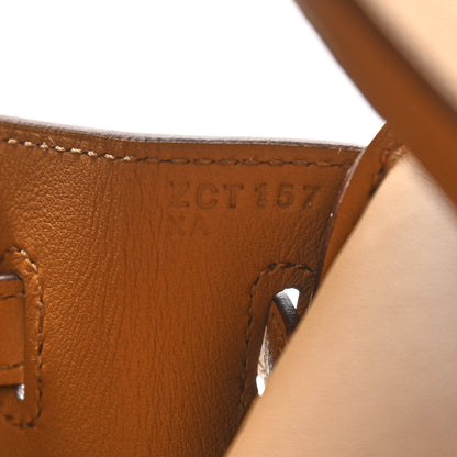 Hermes Swift In & Out Birkin 25 Biscuit 7 of 12