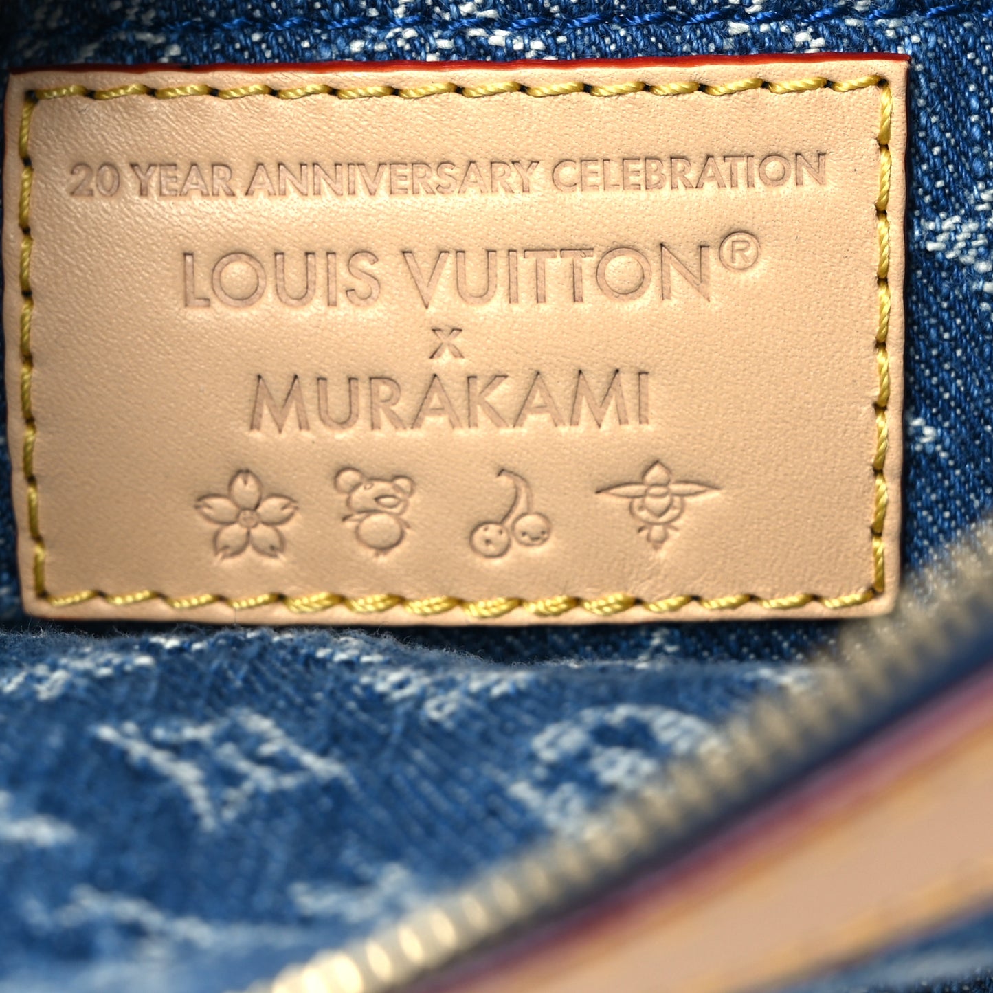 LV X TM Monogram Denim Cerises Pochette Accessories Blue