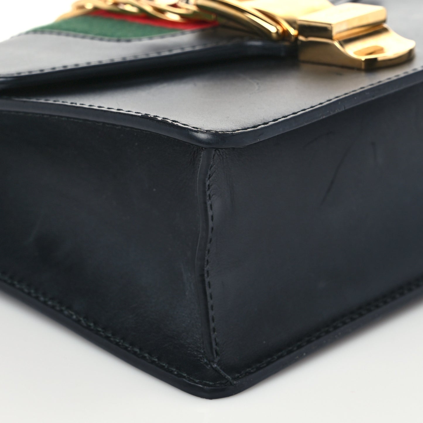 Calfskin Mini Sylvie Chain Shoulder Bag Black