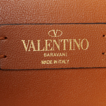 Valentino Garavani Canvas Calfskin Small Vlogo Signature Handbag Beige Selleria 6 of 9