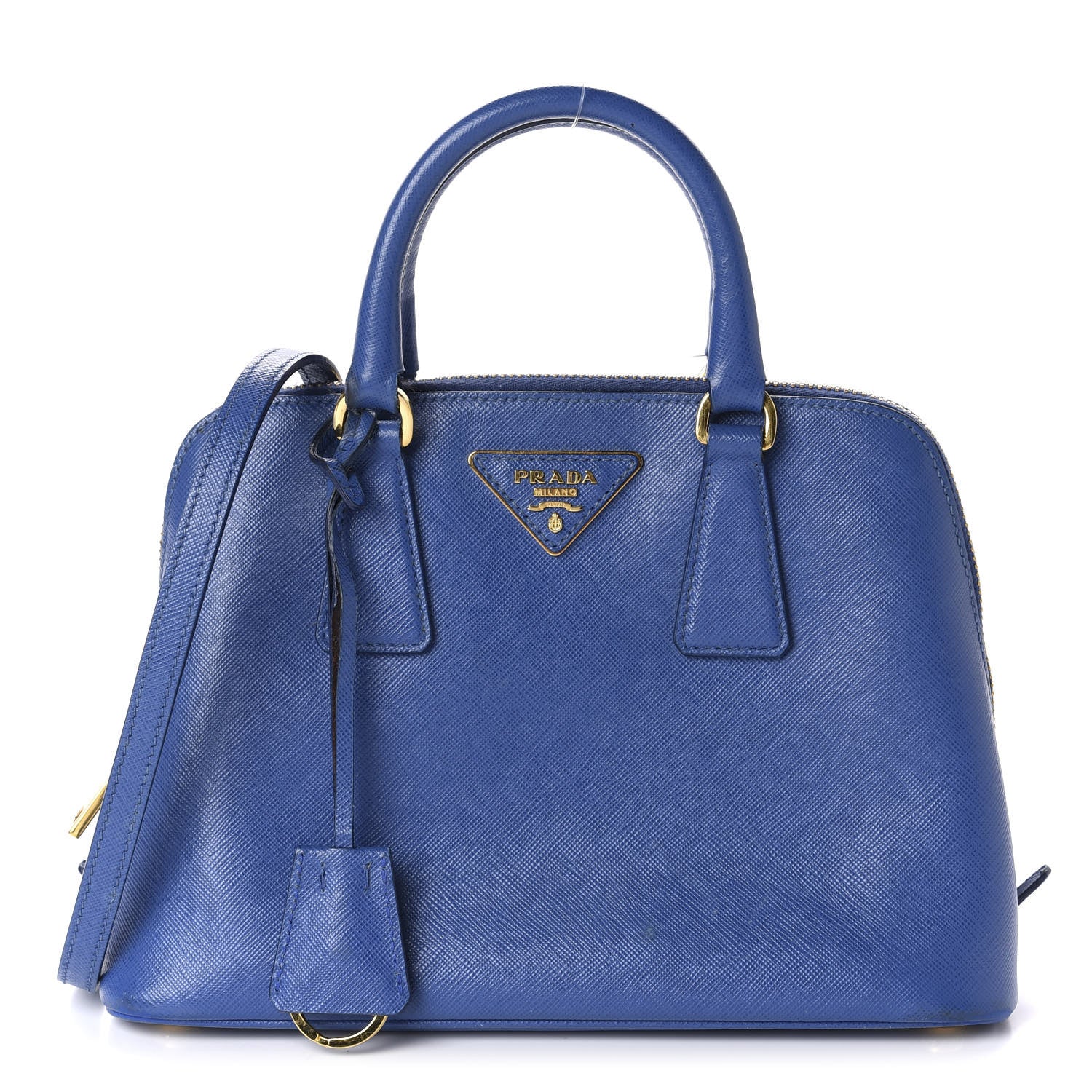 Prada Saffiano Lux Small Promenade Tote Azzurro 1 of 20